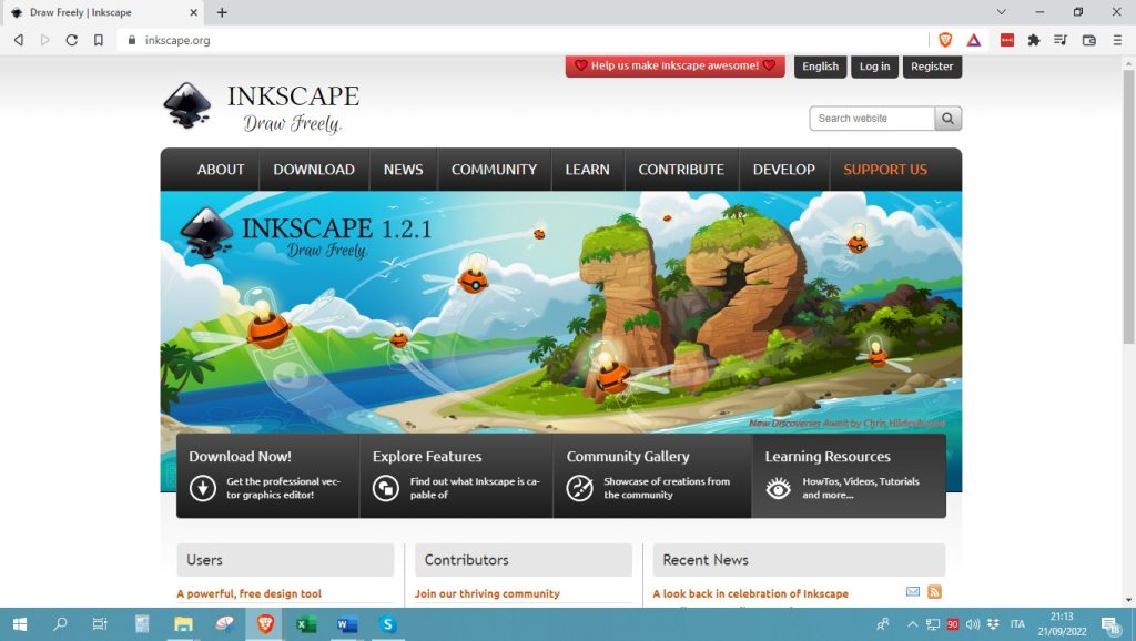 visitate-il-sito-web-di-Inkscape-e-fate-clic-su-Download
