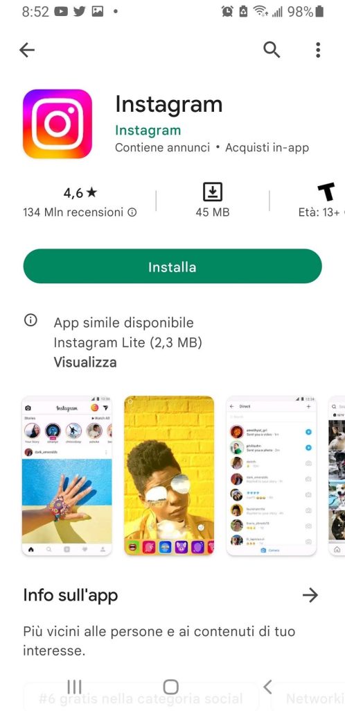 scaricate-Instagram-Play-Store